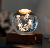 Gingko Gifts Crystal 3D Jellyfish Light