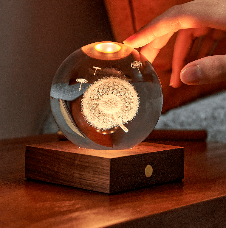 Gingko Gifts Dandelion 3D Crystal Light