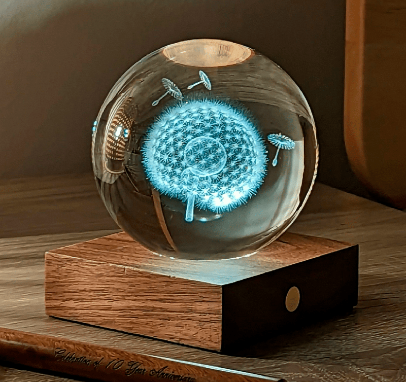 Gingko Gifts Dandelion 3D Crystal Light