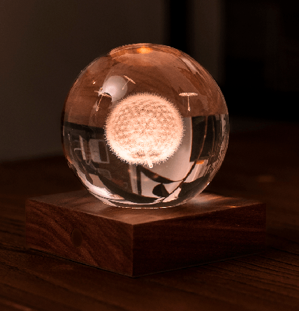 Gingko Gifts Dandelion 3D Crystal Light