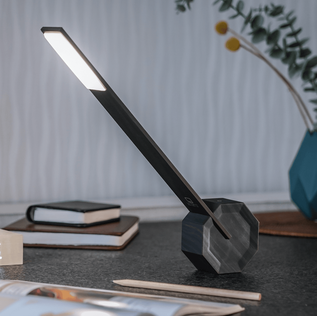 Gingko Gifts Octagon Black Portable Desk Light