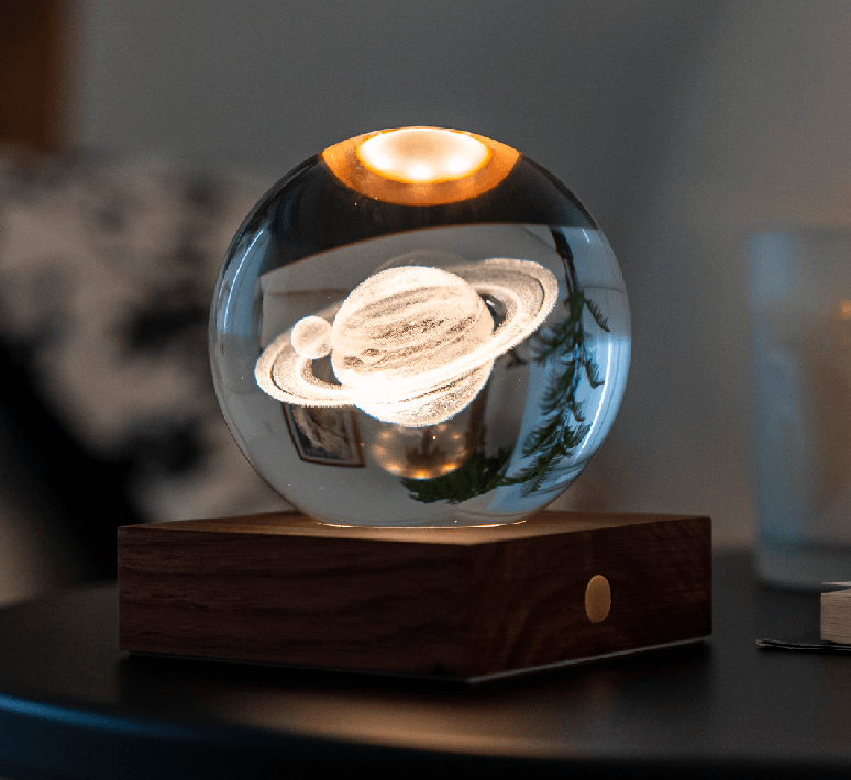 Gingko Gifts Saturn 3D Crystal Light