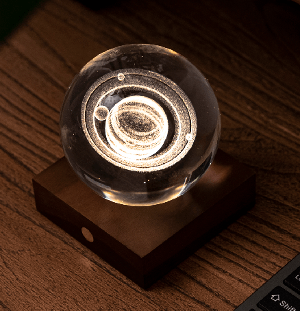 Gingko Gifts Saturn 3D Crystal Light