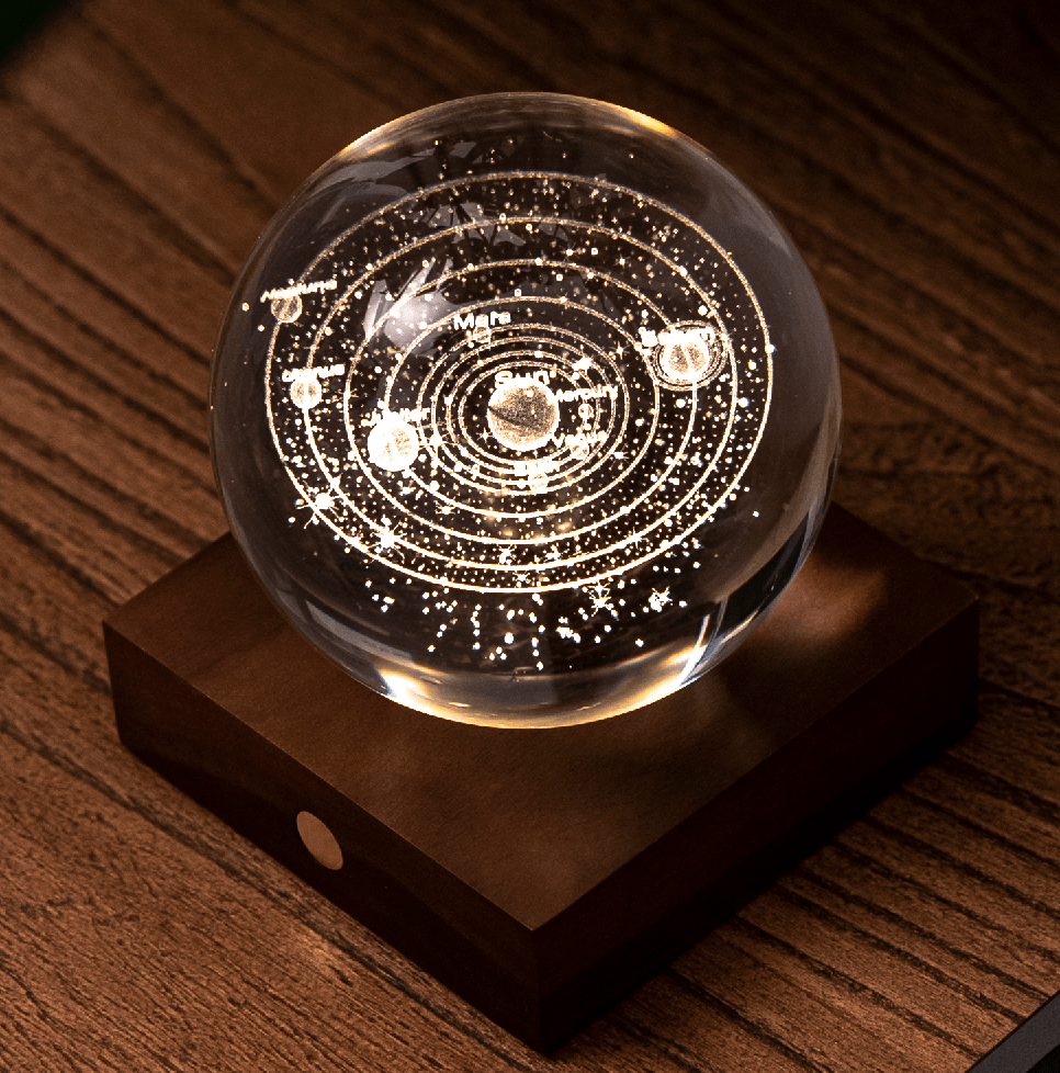 Gingko Gifts Solar System 3D Crystal Light