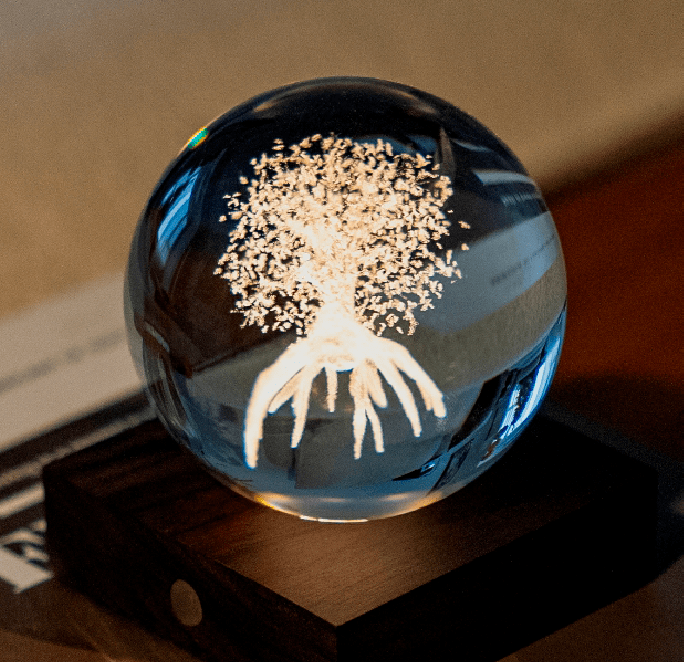 Gingko Gifts Tree of Life 3D Crystal Light