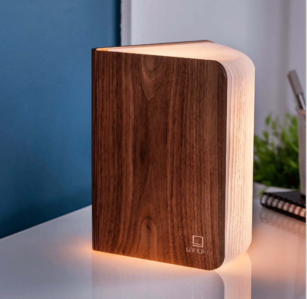Gingko Gifts Walnut Large Smart Book Light