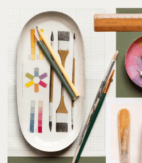 Home Accents Gifts "Art" Oval Enamel Tray
