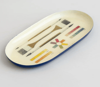 Home Accents Gifts "Art" Oval Enamel Tray