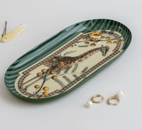 Home Accents Gifts "Giraffe" Oval Enamel Tray