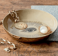 Home Accents Gifts Round Enamel Eye Tray