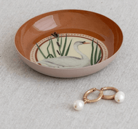 Home Accents Gifts "Swan" Round Enamel Tray