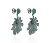 JCM London Earrings Sterling & CZ Green/Blue Earrings