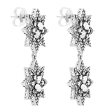 JCM London Earrings Sterling & CZ Two Star Earrings