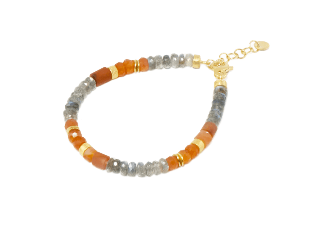 Joyla Bracelets Carnelian & Labradorite Vermeil  Bracelet