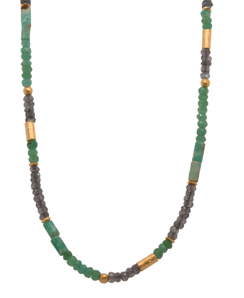 Joyla Bracelets Chyrosoprase Labradorite Vermeil Necklace