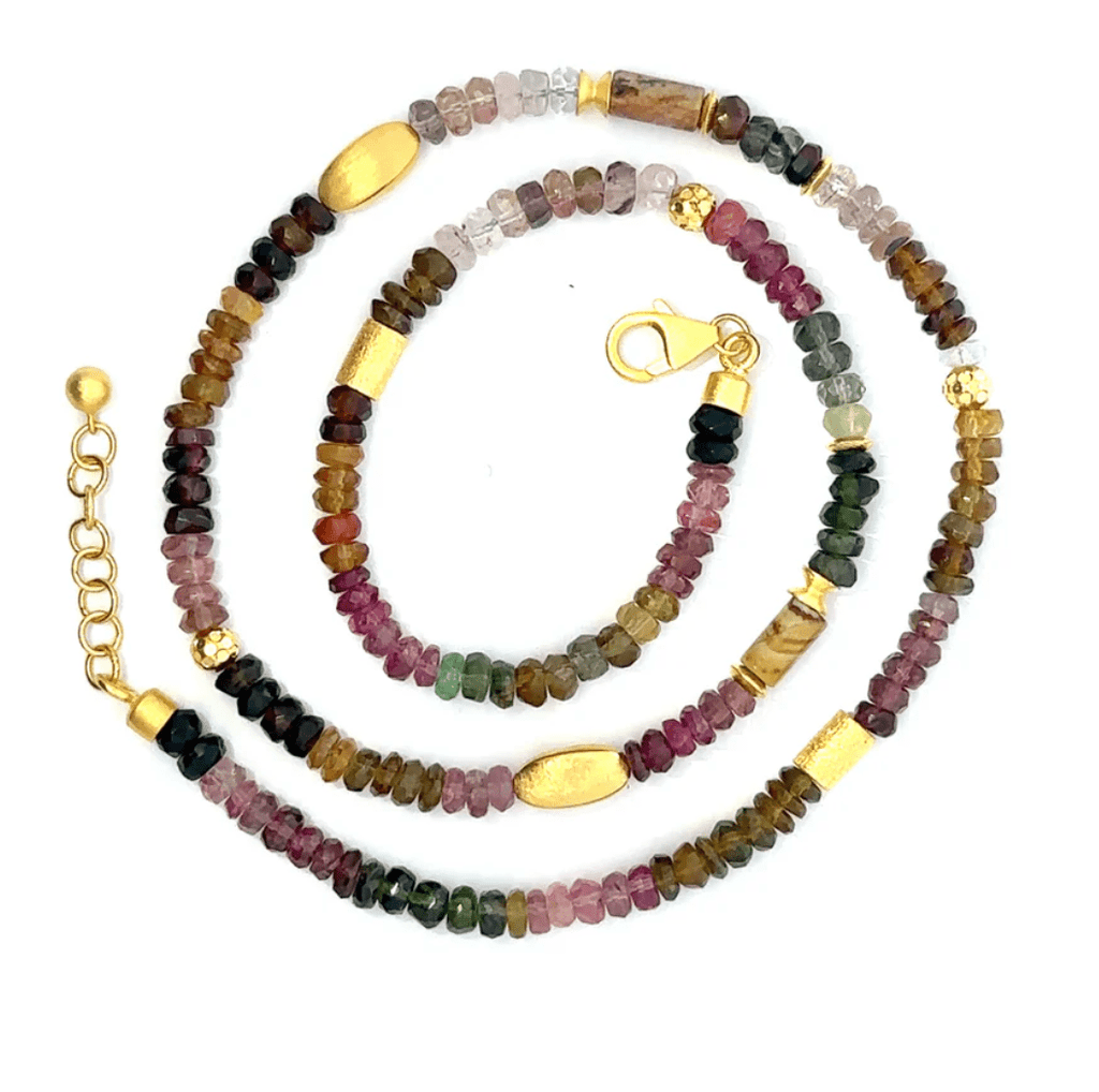 Joyla Bracelets Tourmaline 4MM 24K Vermeil Necklace