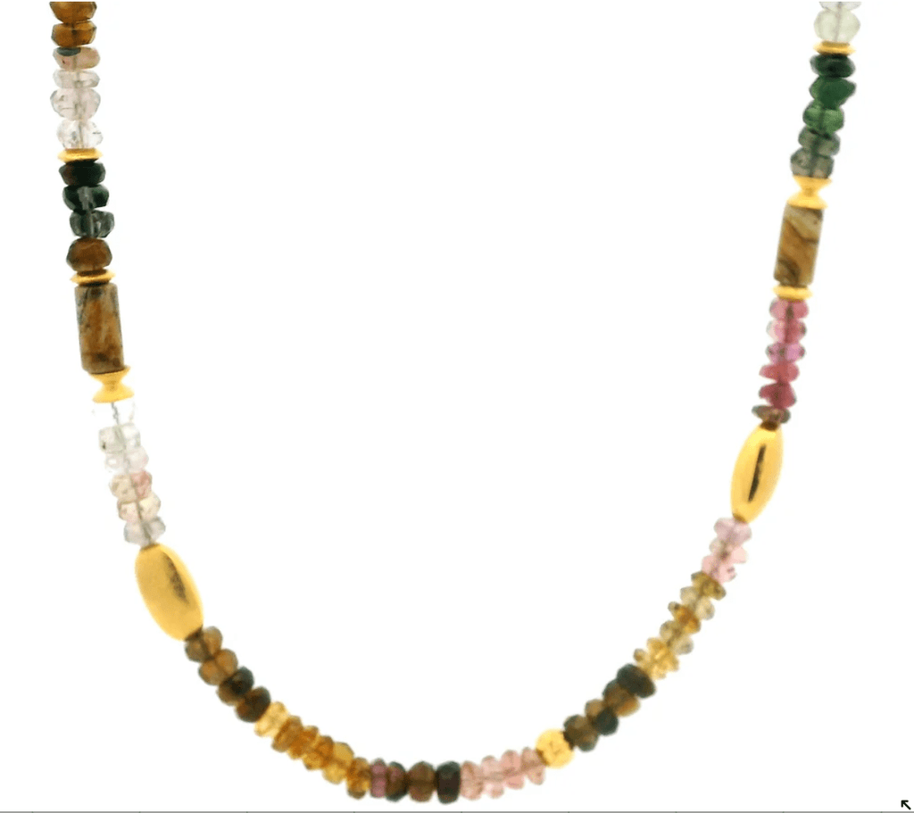 Joyla Bracelets Tourmaline 4MM 24K Vermeil Necklace