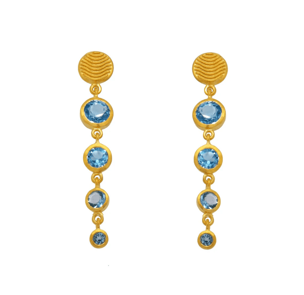 Joyla Earrings Hanging Blue Topaz Vermeil Earring