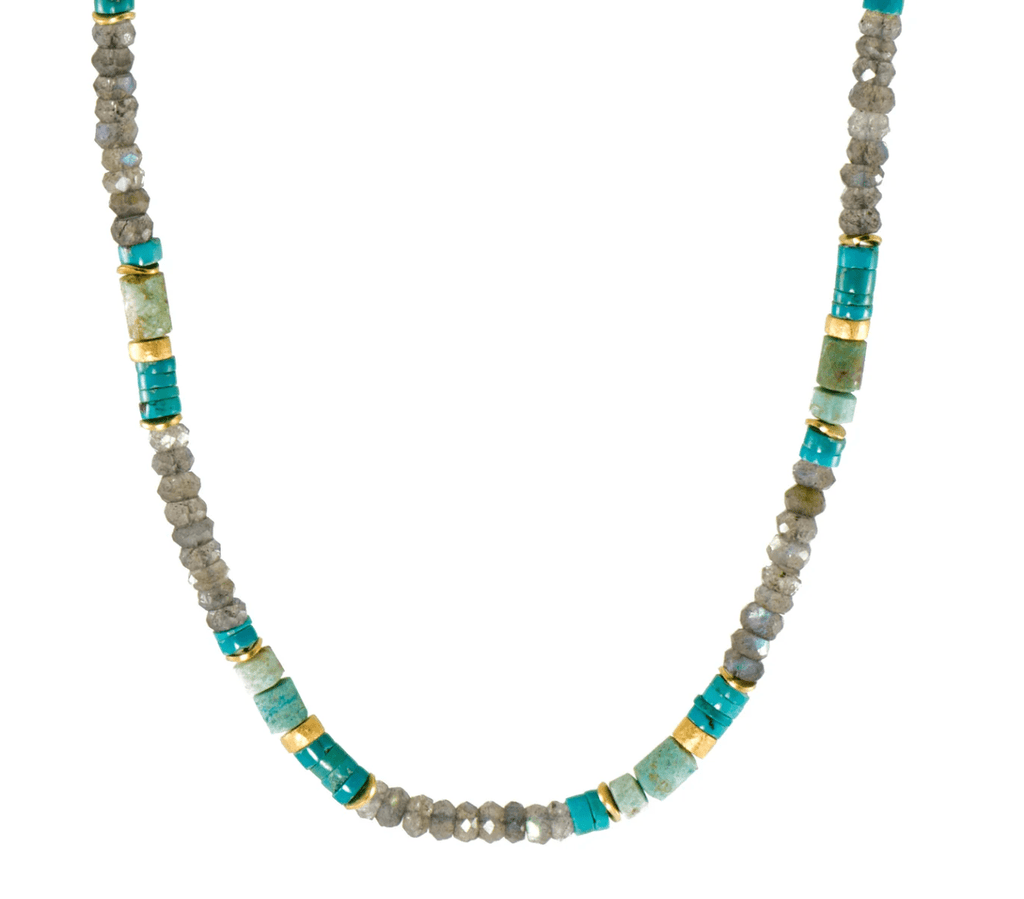 Joyla Necklaces Labradorite Turquoise Necklace