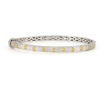 JudeFrances Bracelets 18k & SS Bangle with Diamonds