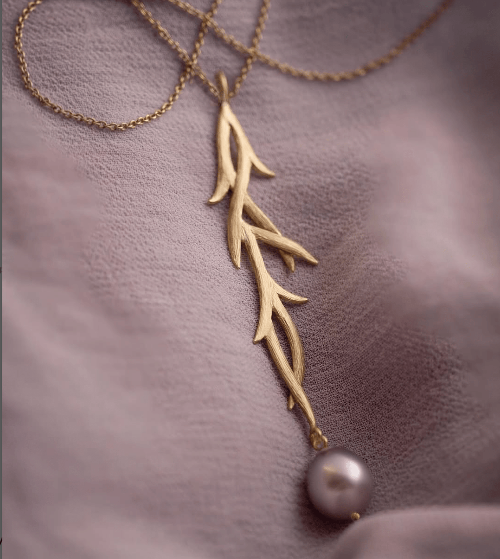Laurie Kaiser Necklaces Tahitian Pearl Breezy Vine Necklace
