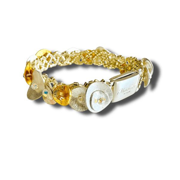 Mara Labell Bracelets Fleur Light  Mixed Metal Skinny Bracelet