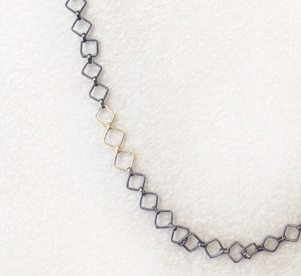 Mara Labell Necklaces 34" Edge & Elegance 18k/Sterling Chain