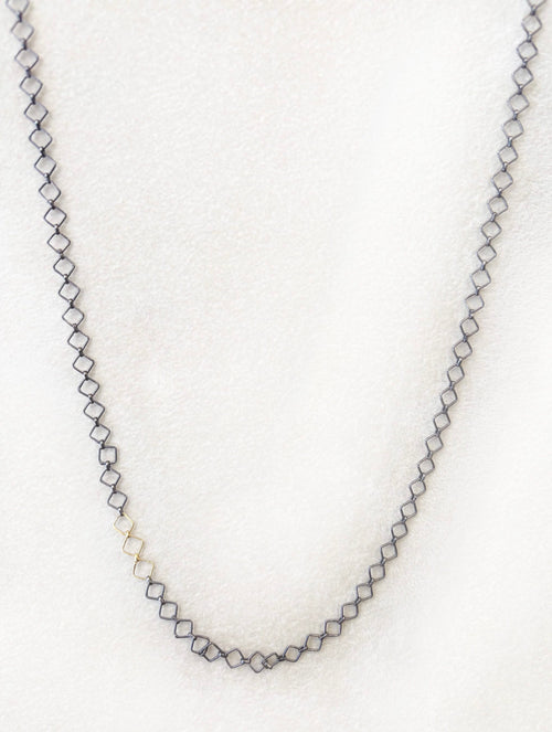 Mara Labell Necklaces 34" Edge & Elegance 18k/Sterling Chain