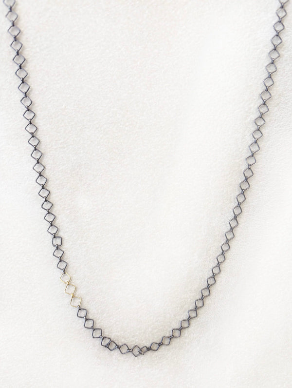 Mara Labell Necklaces 34" Edge & Elegance 18k/Sterling Chain