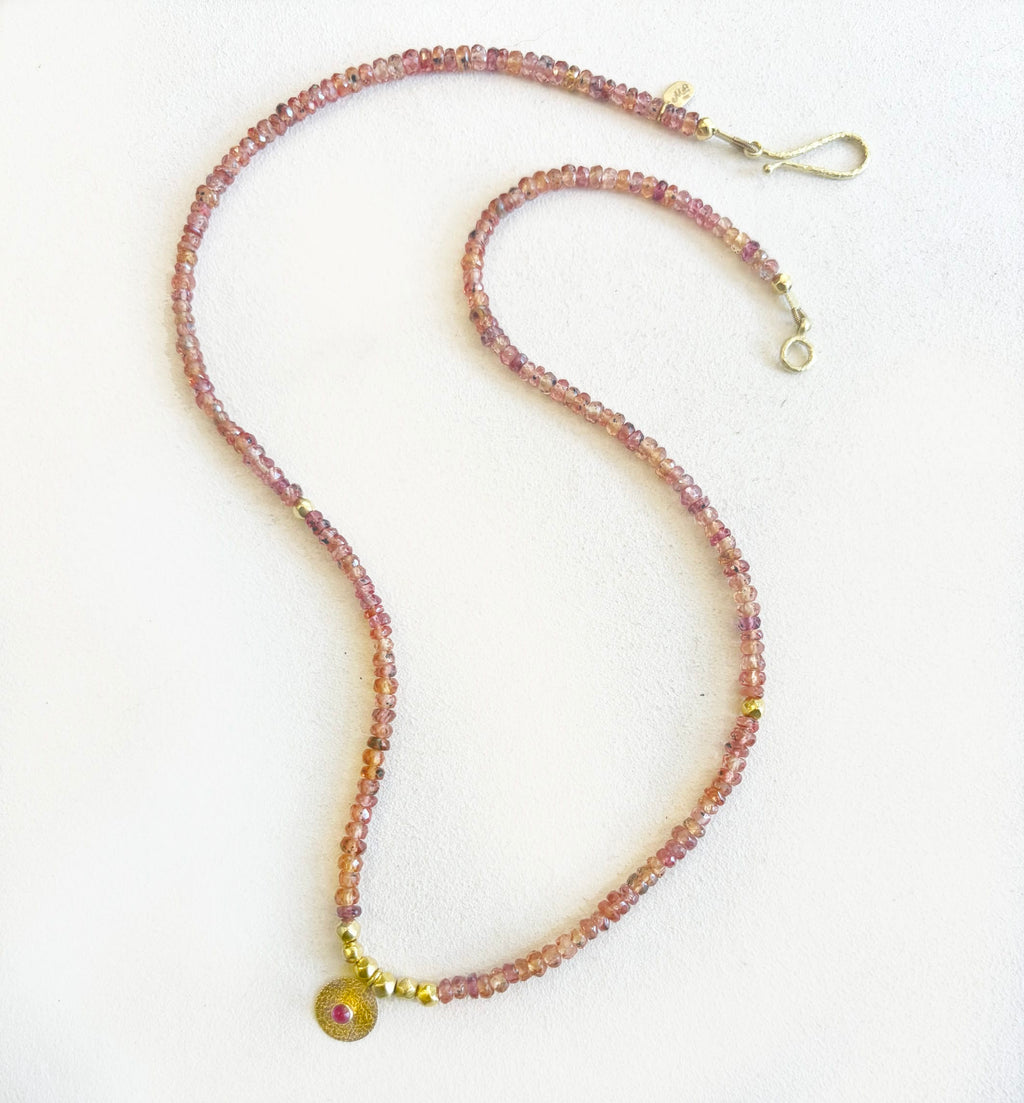Mara Labell Necklaces Autumn Sapphire & Ruby 18k Necklace