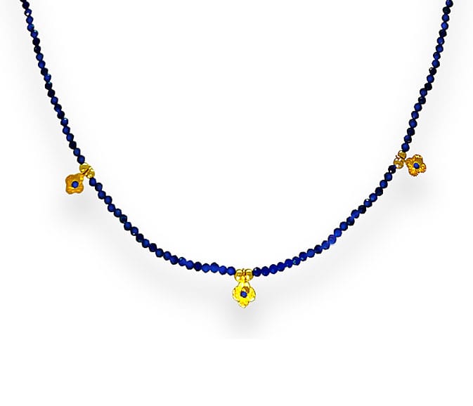 Mara Labell Necklaces Blue Sapphire & 18k Necklace