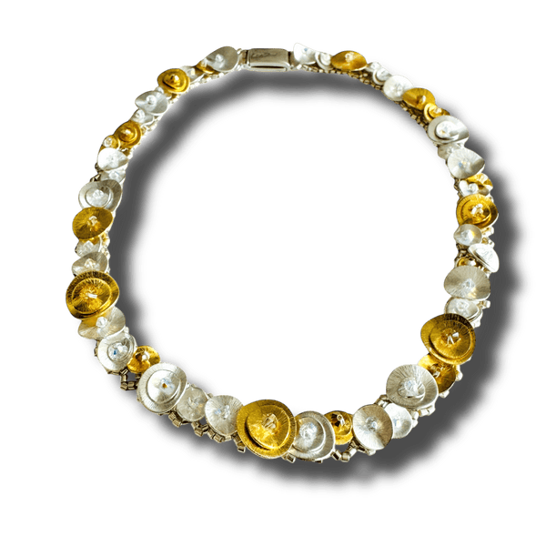 Mara Labell Necklaces Fleur Skinny Vermeil /Sterling Necklace