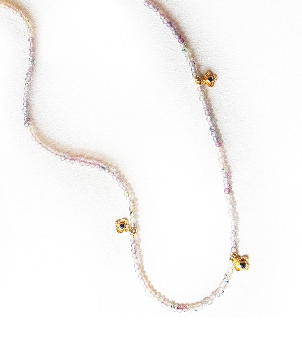 Mara Labell Necklaces Sapphire & Black Diamonds 18k Necklace