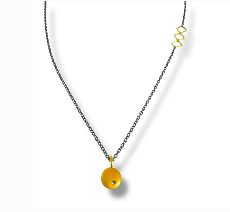 Mara Labell Necklaces Siren Diamond 18k Pendant & Chain