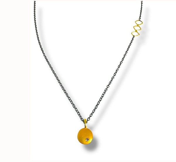 Mara Labell Necklaces Siren Diamond 18k Pendant & Chain