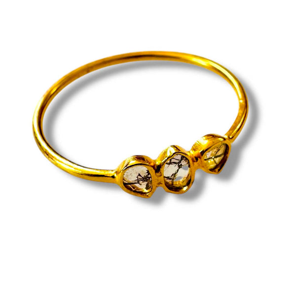 Mara Labell Rings .25ct Diamond Three Slice 18k Ring