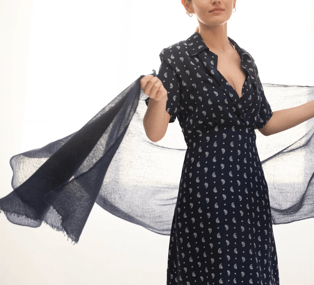 Meg Cohen Wraps & Scarves Black Cashmere Scarf