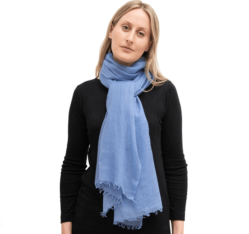 Meg Cohen Wraps & Scarves Deep Blue Cashmere Scarf