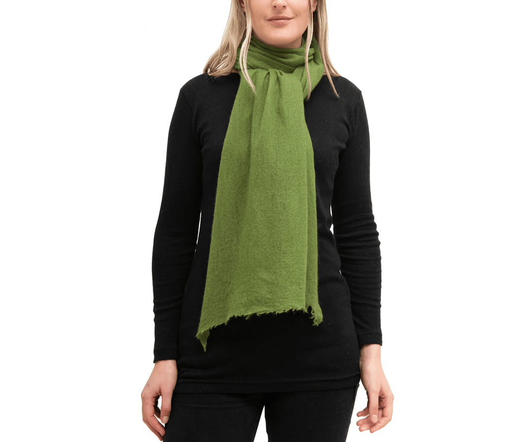 Meg Cohen Wraps & Scarves Spring Green Cashmere Scarf