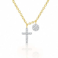 Meira T Necklaces .07 tcw Diamond 14k Cross Necklace