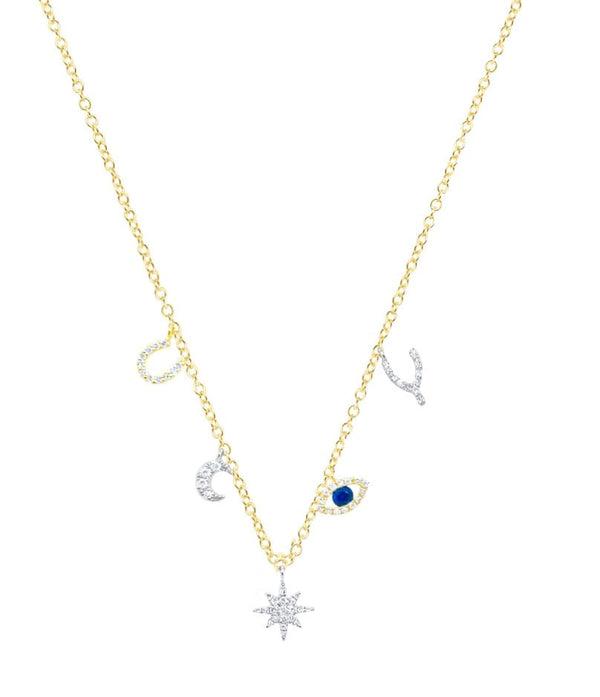 Meira T Necklaces .32tcw Dia. 14k Luck Necklace