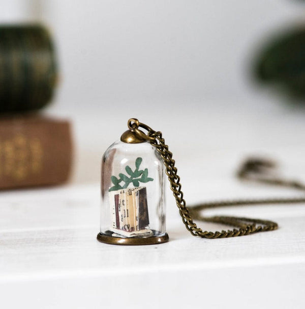 My Papercut Forest Gifts Handmade Miniature Book Pendant