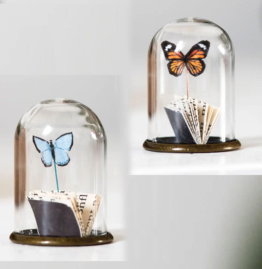 My Papercut Forest Gifts Miniature Butterfly in Glass Dome