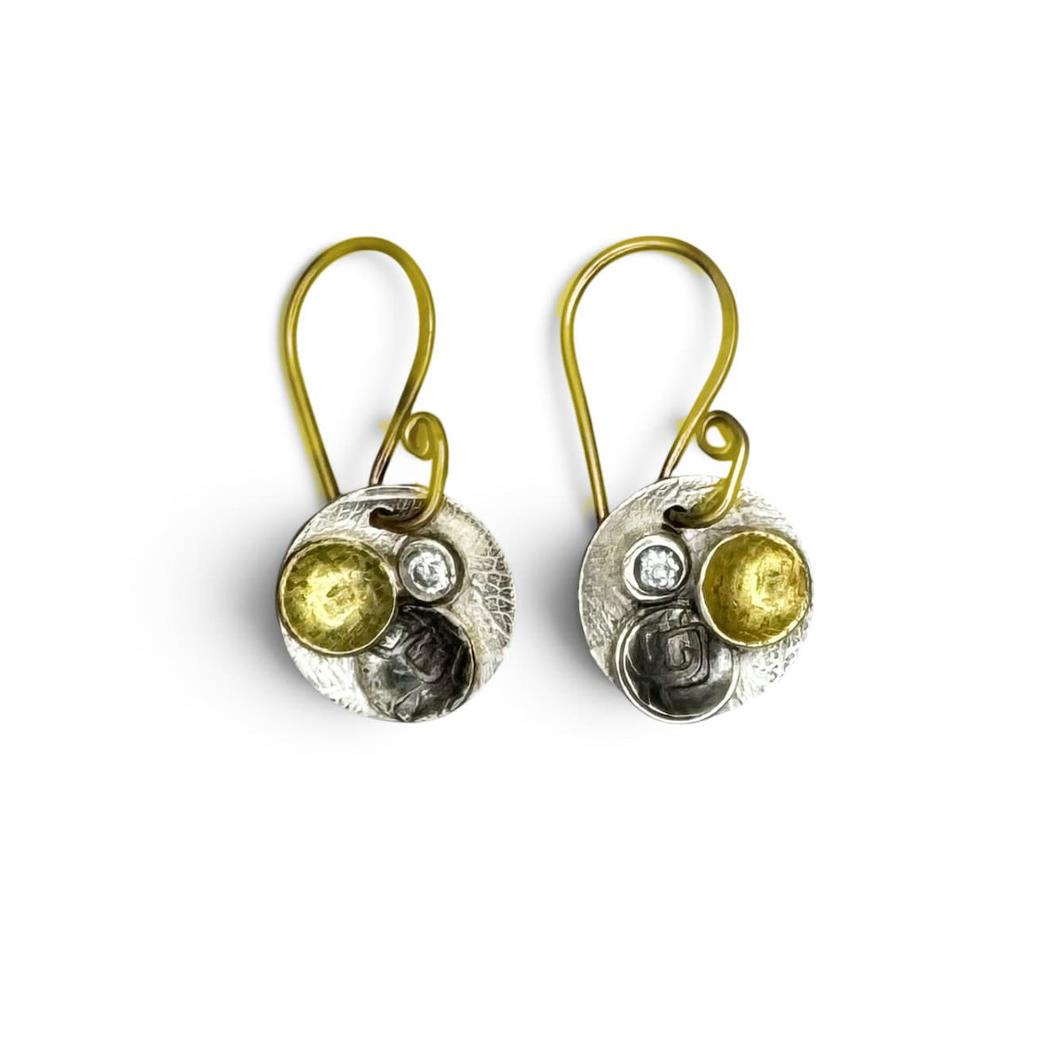 Phineas Rose Earrings Cluster 18K/SS Moissanite Earrings