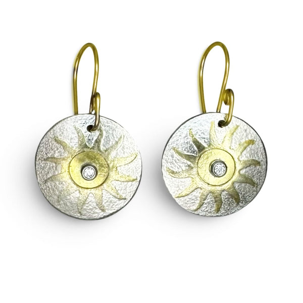 Phineas Rose Earrings Sun Gold & Silver  Earrings