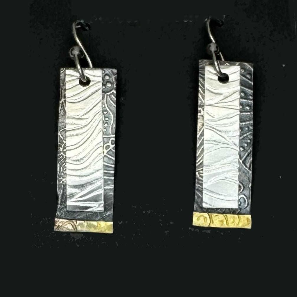 Phineas Rose Earrings Swing Gold & Silver  Earrings