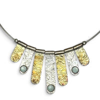 Phineas Rose Pendants Labadorite Sterling and Gold Necklace