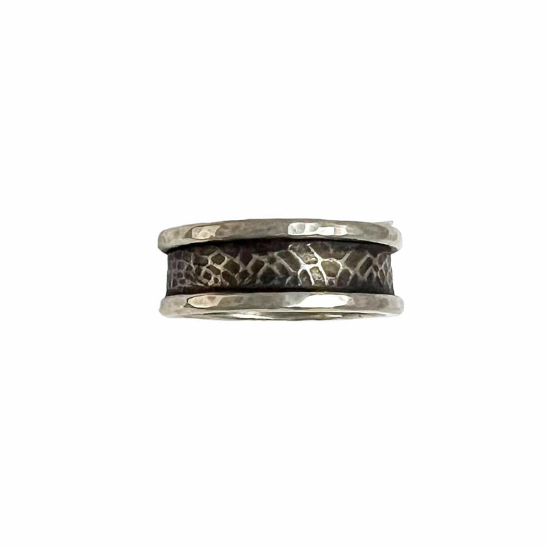 Phineas Rose Rings Oxidized Streling Band