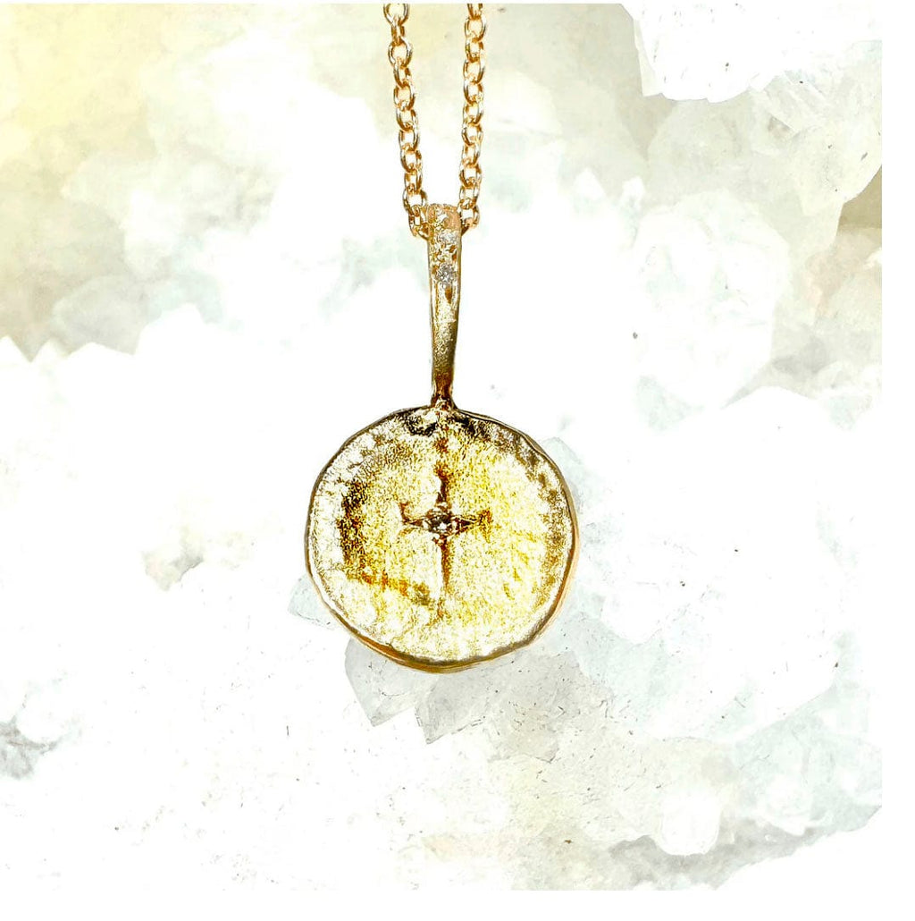 Robin Haley Necklaces Wreath Cross 14K/Dia Pend/Chain