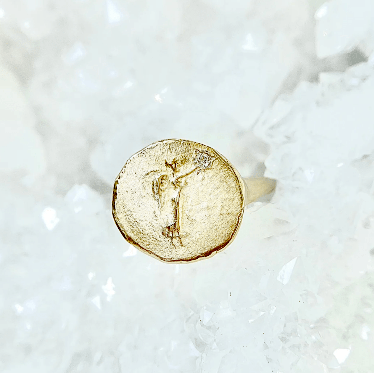Robin Haley Rings "To Thine Own Self Be True " 14K/Diamond Ring